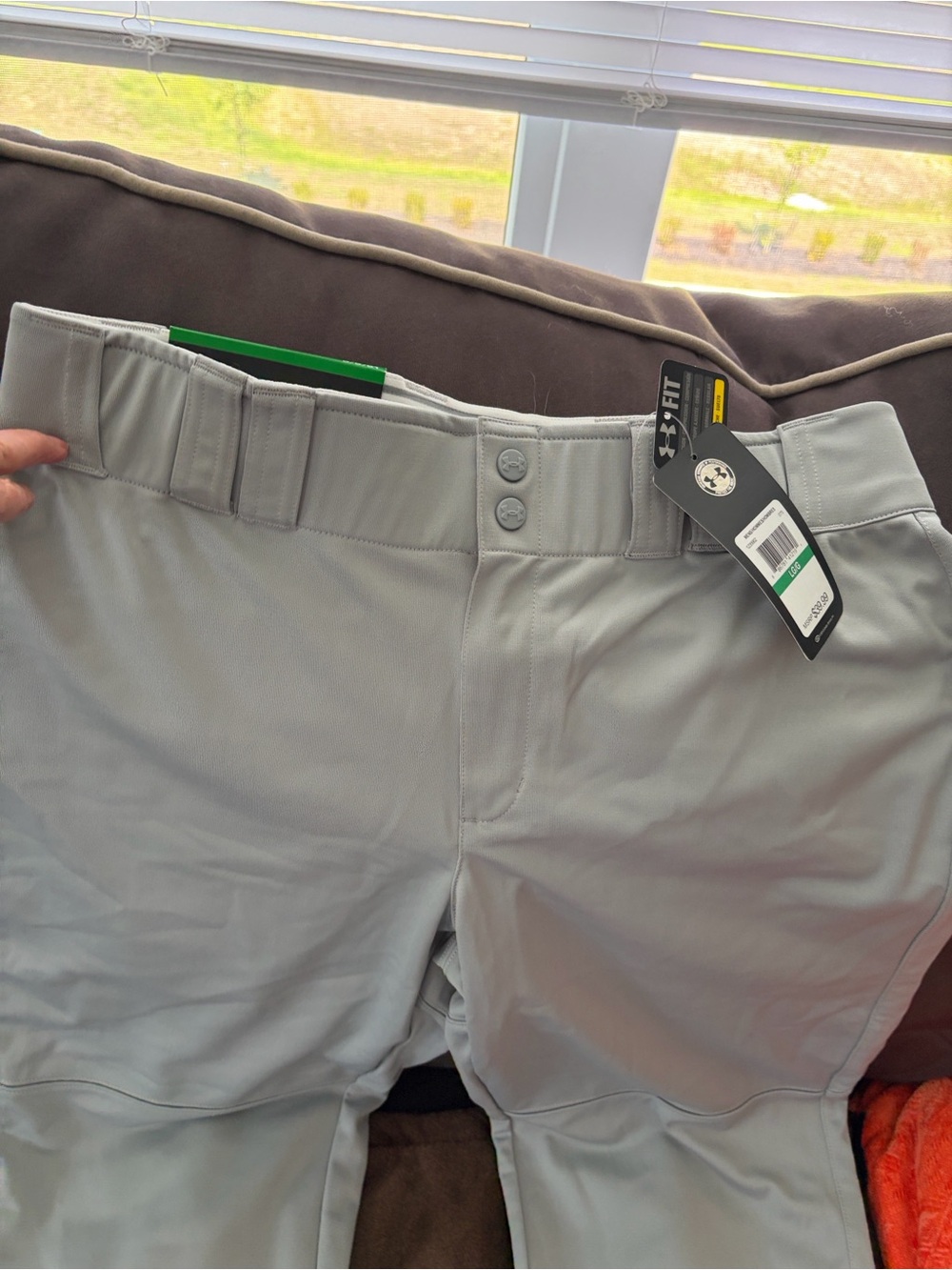 UNDER ARMOUR SIZE MENS L Light Gray Athletic Pants with Belt Loops